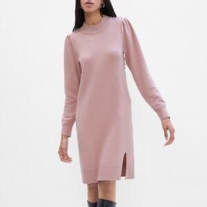Gap NEW Soft & Stretchy Mock-Neck Long Slv Sweater Dress in Mauve Mist XXL